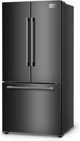 18 Cu. Ft. French Door Refrigerator with Built-In Ice Maker, Full Size Refrigerator with Bottom Mount Freezer Drawer, Frost Free, ENERGY STAR Certified, BRF1800GIMB, Black
