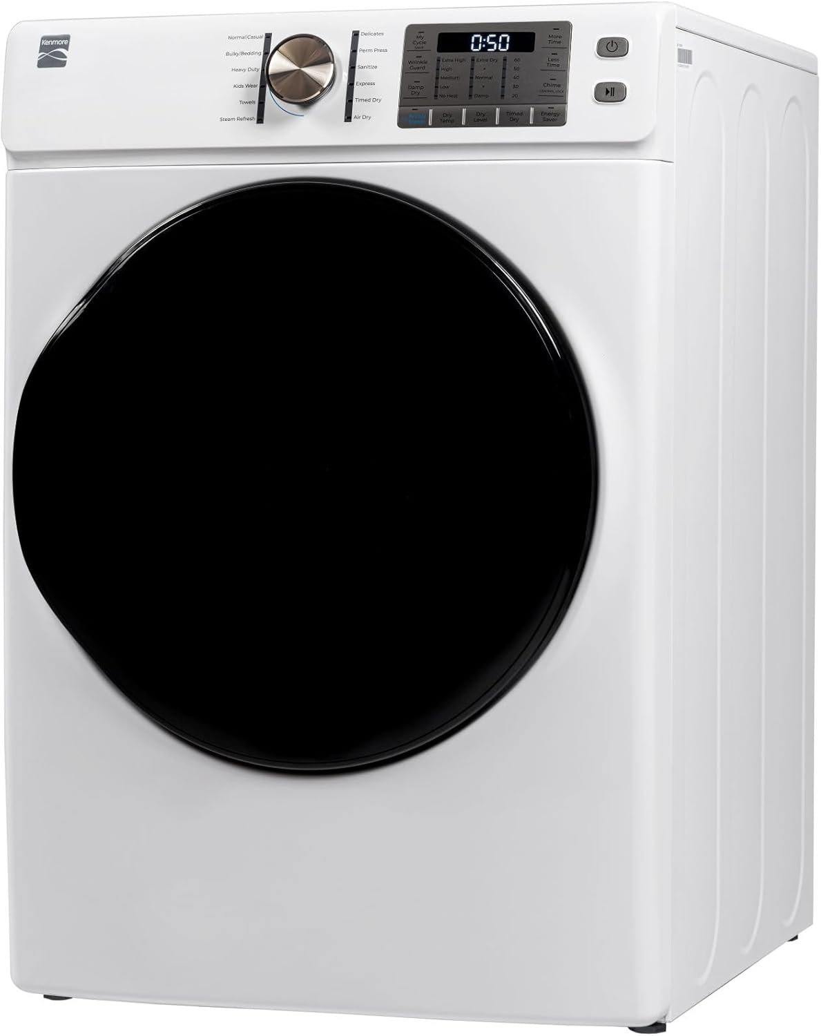 8.0 Cu. Ft. Front Load Gas Dryer - Wrinkle Guard with Accela Steam to Reduce Static and Odors - Sanitize & Smart Sensor Drying - LED - White