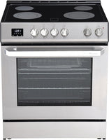RRE303TS Electric Range Oven with Timer and Airfry Infrared Stove Burners, True Convection, Easy Reach Racks, 30", Stainless Steel