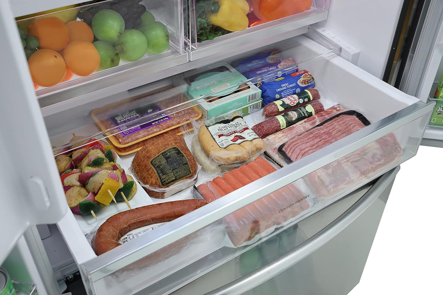 31 Cu.Ft French Door Refrigerator with Ice & Water Dispenser, Energy Star, Stainless Steel (WZBHD31ATE)