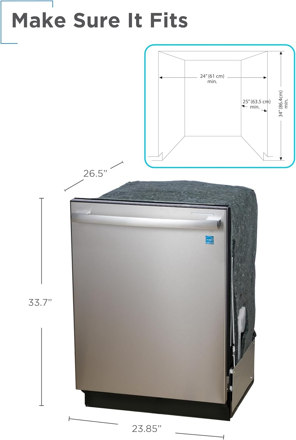 24" Designer Series Built-In Dishwasher, 14-Place Setting Capacity with Stainless Steel Tub, Dish Washer with 6 Wash Programs, Low Noise, ENERGY STAR Certified, BDW500MHS