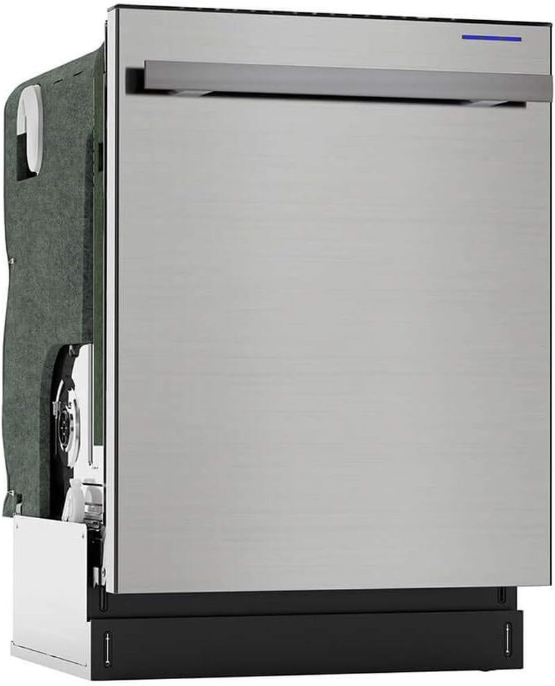 SDW6757ES Slide-In Dishwasher, Stainless Steel Finish, 24" Wide, Soil Sensors, Premium White LED Interior Lighting, Smooth Glide Rails, Heated Dry Option, Responsive Wash Cycles, Power Wash Zone