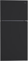 30 In. 18.2 Cu. Ft. Capacity Refrigerator/Freezer with Adjustable Glass Shelving, Humidity Control Crispers, Gallon Door Bins, ENERGY STAR Certified, Black