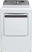 7.0 Cu. Ft. Front Load Gas Dryer-With Guard to Reduce Wrinkles & Static-Sanitize and Smart Sensor Drying-Led, White