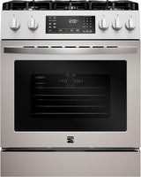 Front Control Gas Range Oven with 5 Cooktop Burners, True Convection, Steam and Self Clean, Freestanding Stainless Steel Stove and Oven, 4.8 Cu. Ft. Capacity