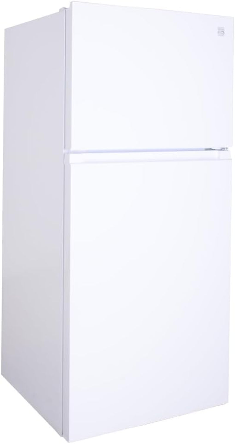 30 In. 18.2 Cu. Ft. Capacity Refrigerator/Freezer with Adjustable Glass Shelving, Humidity Control Crispers, Gallon Door Bins, ENERGY STAR Certified, White