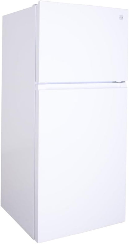 30 In. 18.2 Cu. Ft. Capacity Refrigerator/Freezer with Adjustable Glass Shelving, Humidity Control Crispers, Gallon Door Bins, ENERGY STAR Certified, White