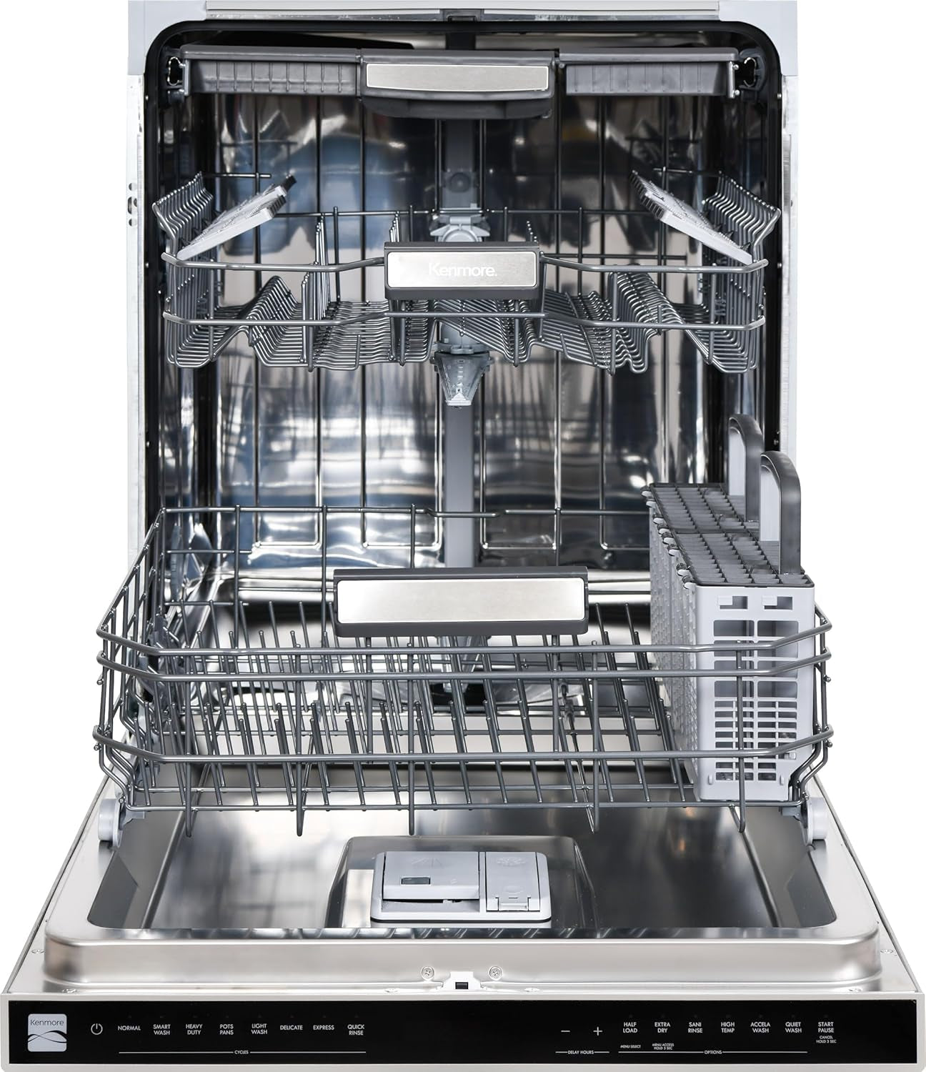 24" Built-In Stainless Steel Tub Dishwasher with Easyflex 3Rd Rack, Smartwash, Ultrawash Plus, Turbodry, Adjustable Rack, Energy Star Certified, Fingerprint Resistant Stainless Steel