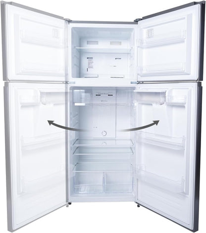 Top Freezer Refrigerator with Water Dispenser, Adjustable Thermostat Control, Full Size Freestanding with 14.13 Cu. Ft. Frost Free Fridge for Garage/Office/Home/Apartment