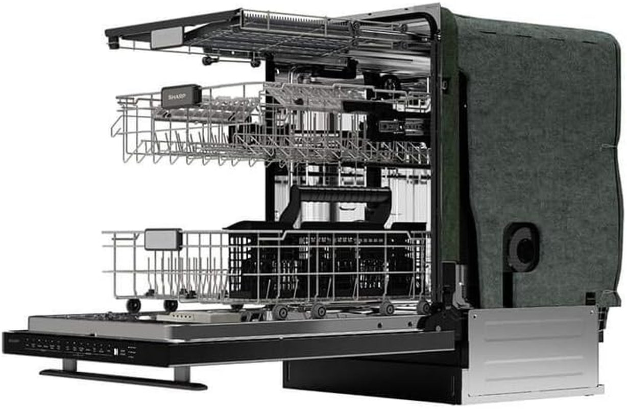 SDW6757ES Slide-In Dishwasher, Stainless Steel Finish, 24" Wide, Soil Sensors, Premium White LED Interior Lighting, Smooth Glide Rails, Heated Dry Option, Responsive Wash Cycles, Power Wash Zone