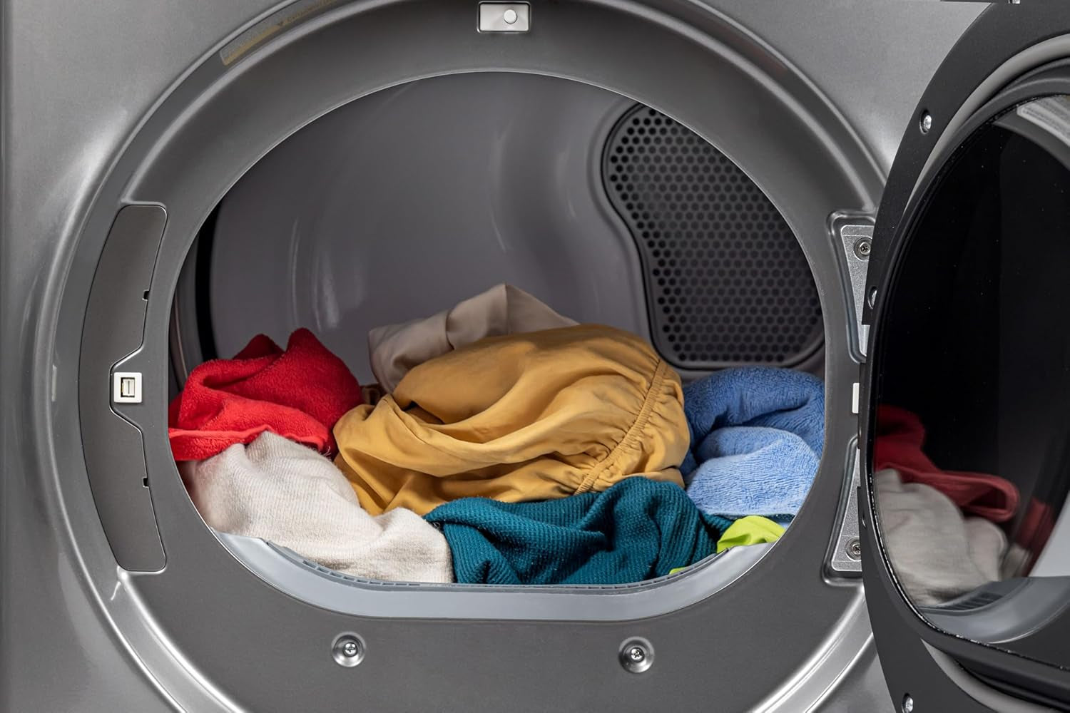 8.0 Cu. Ft. Front Load Gas Dryer - Wrinkle Guard with Accela Steam to Reduce Static and Odors - Sanitize & Smart Sensor Drying - LED - Metallic Silver