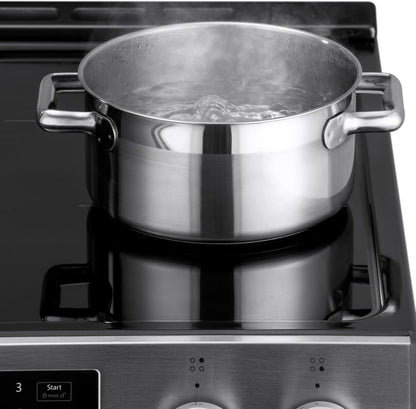 22-96853 5.6 Cu. Ft. Front-Control 4 Induction Element Electric Range Stove with Dual Ring Elements, Self-Clean Oven, Precision Set Controls