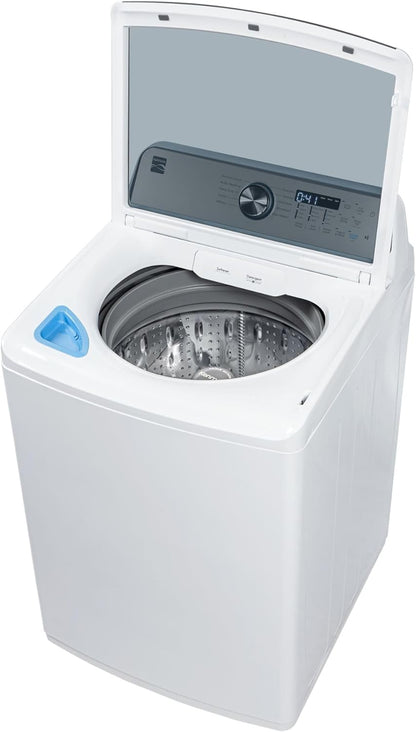 4.4 Cu. Ft. Top Load Washer with Triple Action Agitator for Tough Dirt & Stains-Reduce Laundry Time with Accela and Express Wash-Led, White