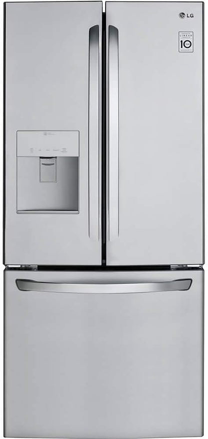 LFDS22520S French Door Bottom Freezer Refrigerator with Water Dispenser - 29.8 in Width, 35.5 in Depth, 68.5 in Height, 21.8 Cu. Ft, Stainless Steel