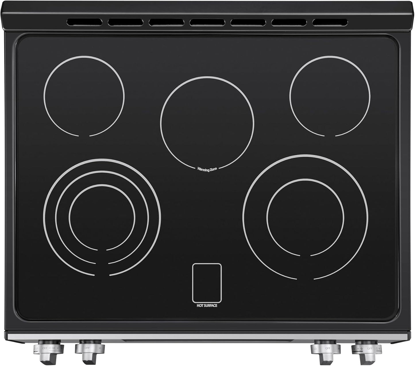 22-96833 5.6 Cu. Ft. Front-Control 5 Element Electric Range Stove with Triple and Dual Ring Elements, Steam Clean Oven, Precision Set Controls