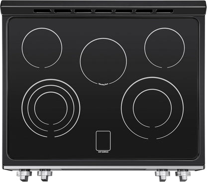 22-96833 5.6 Cu. Ft. Front-Control 5 Element Electric Range Stove with Triple and Dual Ring Elements, Steam Clean Oven, Precision Set Controls