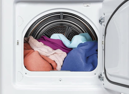 7.0 Cu. Ft. Front Load Gas Dryer-With Guard to Reduce Wrinkles & Static-Sanitize and Smart Sensor Drying-Led, White