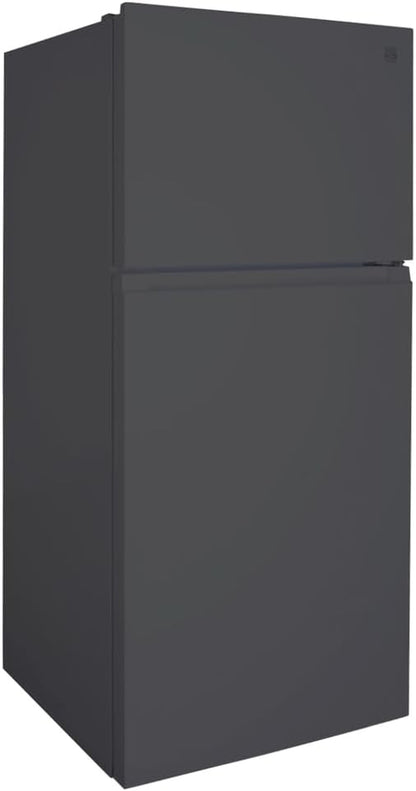 30 In. 18.2 Cu. Ft. Capacity Refrigerator/Freezer with Adjustable Glass Shelving, Humidity Control Crispers, Gallon Door Bins, ENERGY STAR Certified, Black
