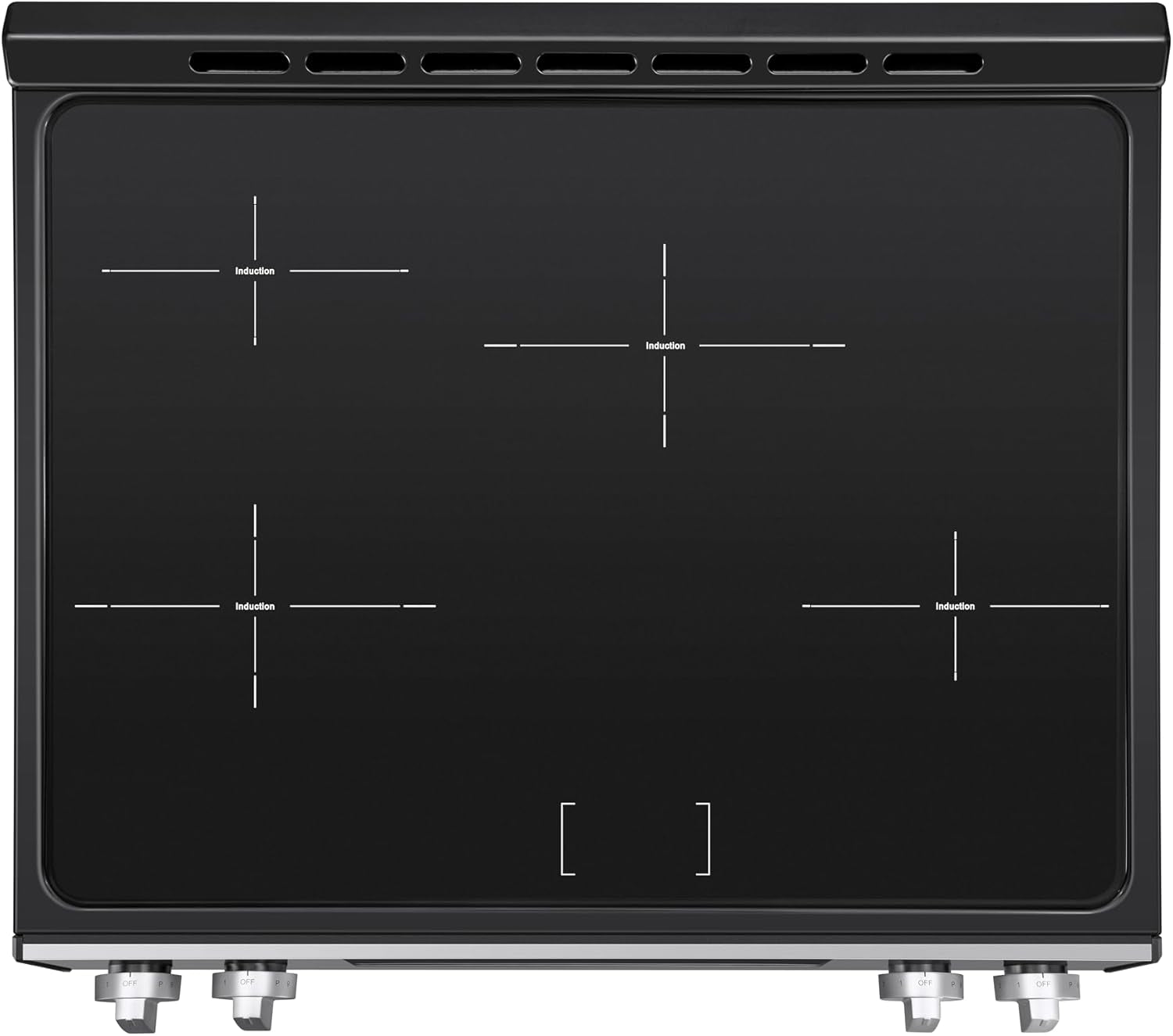 22-96853 5.6 Cu. Ft. Front-Control 4 Induction Element Electric Range Stove with Dual Ring Elements, Self-Clean Oven, Precision Set Controls