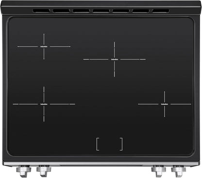 22-96853 5.6 Cu. Ft. Front-Control 4 Induction Element Electric Range Stove with Dual Ring Elements, Self-Clean Oven, Precision Set Controls