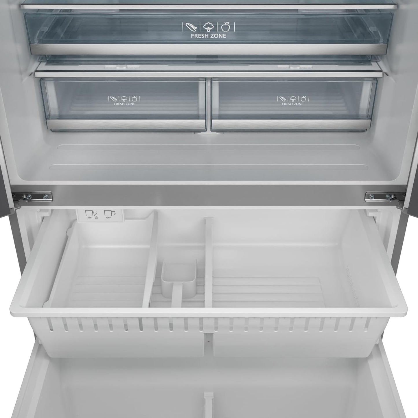 Gordon Ramsay 36 Inch 20.3 Cu Ft French Door Counter Depth Refrigerator with Ice Maker in Stainless Steel