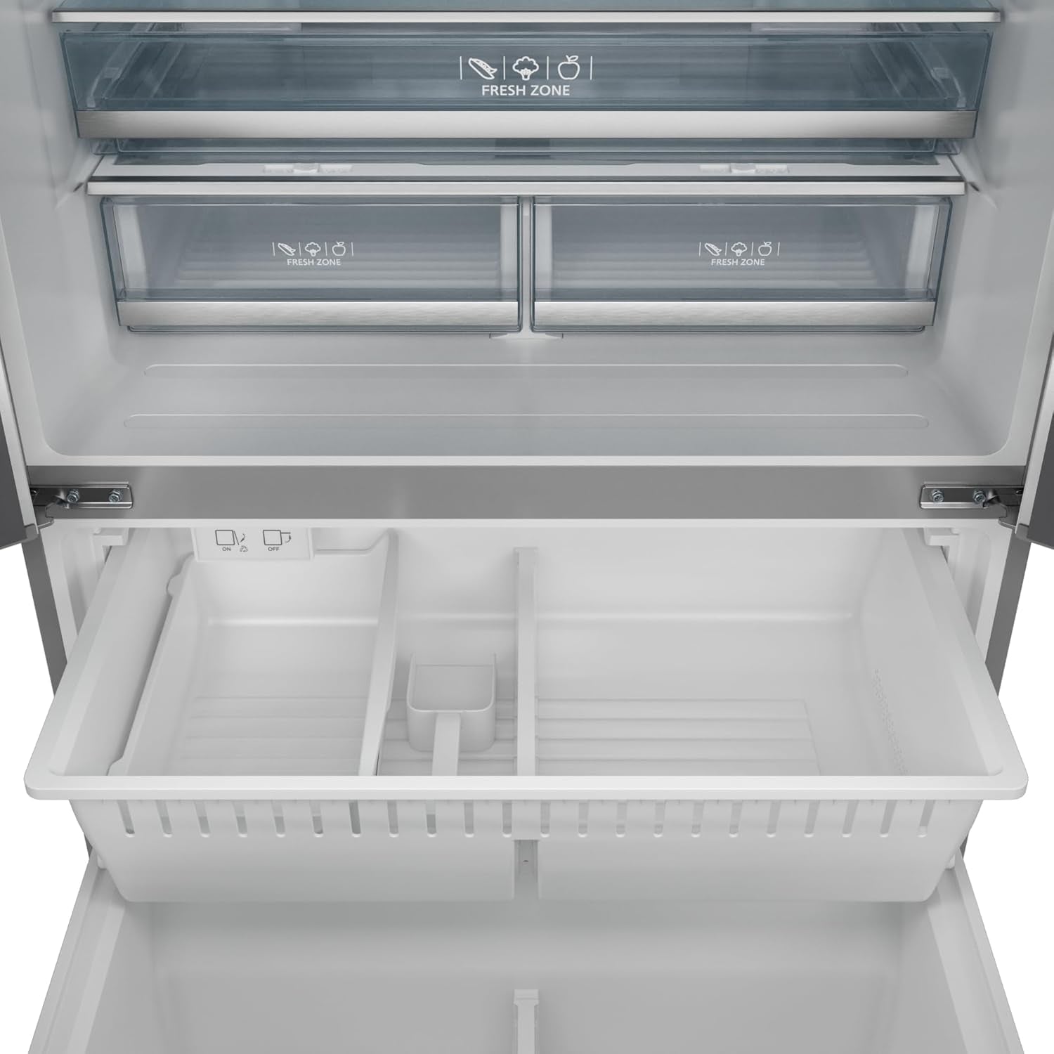 Gordon Ramsay 36 Inch 20.3 Cu Ft French Door Counter Depth Refrigerator with Ice Maker in Stainless Steel
