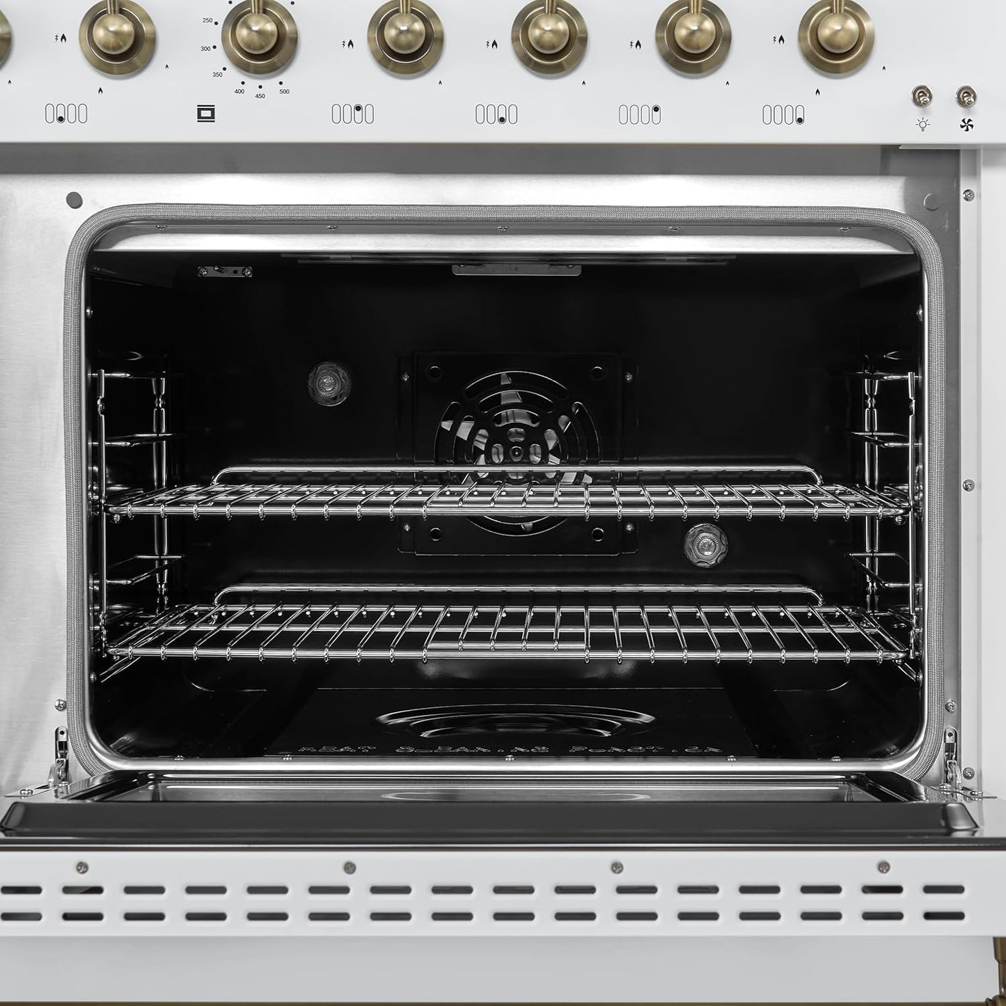 48" Duel Fuel Range 8 Burners in White Color