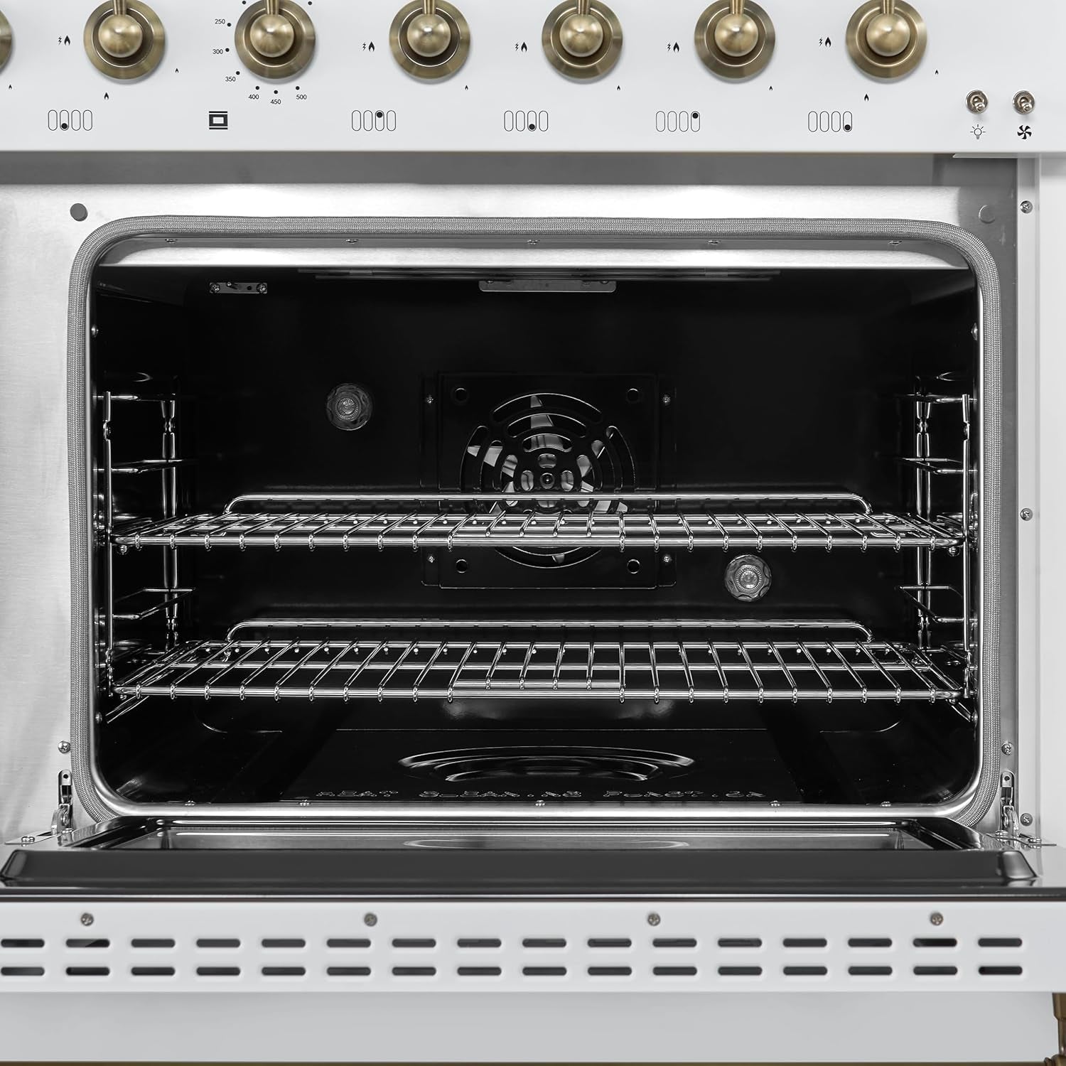 48" Duel Fuel Range 8 Burners in White Color
