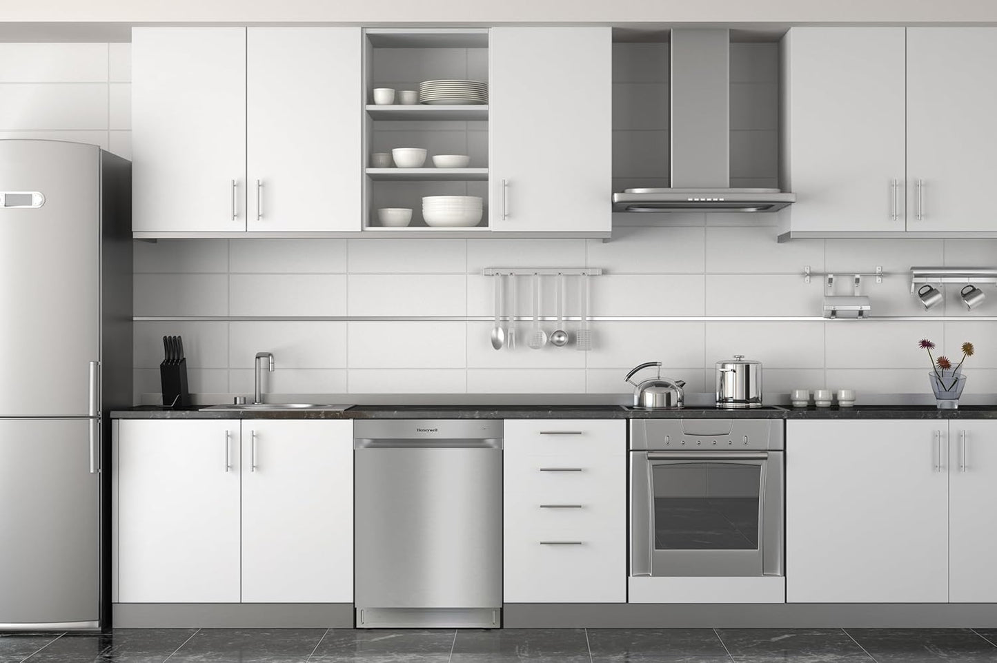 24 Inch Dishwasher with 12 Place Settings, 7 Washing Cycles, Stainless Steel and Plastic Tub, Ul/Energy Star- Stainless Steel