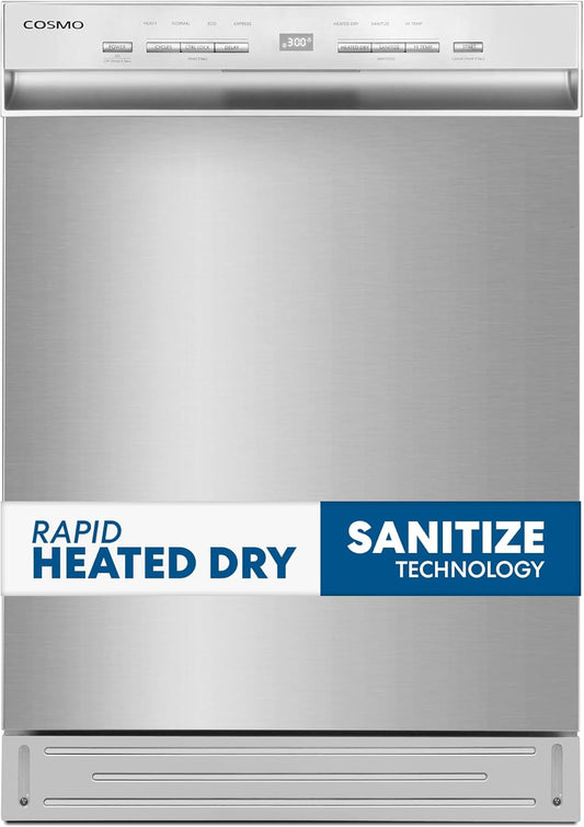 COS-DWD24FBR 24 In. Front Control Built-In Tall Tub Dishwasher in Fingerprint Resistant Stainless Steel