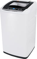 0.9 Cu. Ft. Portable Washer, 6.6 Lb. Capacity Washing Machine for Homes & Apartments, 5 Wash Cycles, Quick Connect Sink Adapter and Drain Hose Included, Transparent Lid, BPWM09W, White