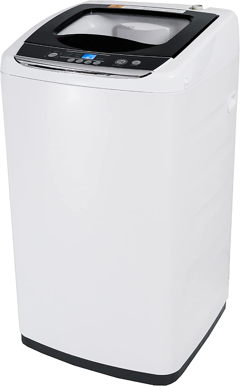 0.9 Cu. Ft. Portable Washer, 6.6 Lb. Capacity Washing Machine for Homes & Apartments, 5 Wash Cycles, Quick Connect Sink Adapter and Drain Hose Included, Transparent Lid, BPWM09W, White