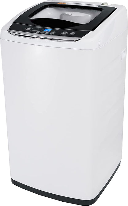 0.9 Cu. Ft. Portable Washer, 6.6 Lb. Capacity Washing Machine for Homes & Apartments, 5 Wash Cycles, Quick Connect Sink Adapter and Drain Hose Included, Transparent Lid, BPWM09W, White