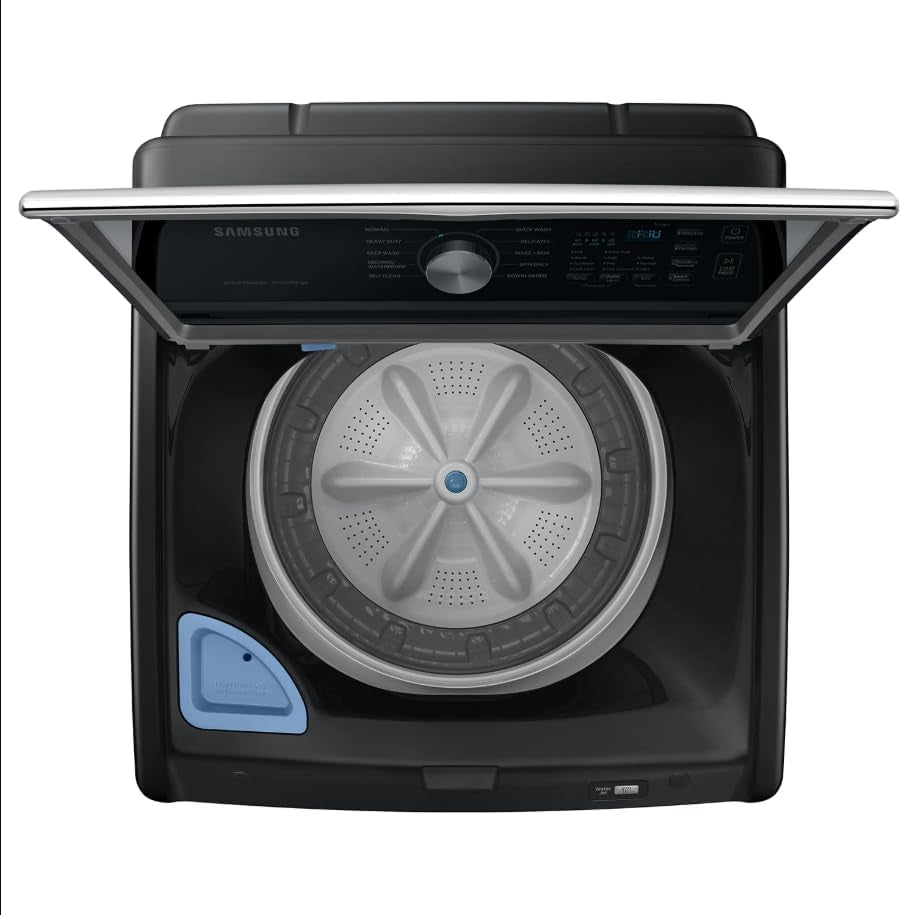 4.7 Cu Ft Top Load Washing Machine Bundle with Built-In Waterjet Faucet, Self Clean, Low Vibration Quiet Wash, Smart Wi-Fi, Includes Hoses & 1-Year CPS Protection
