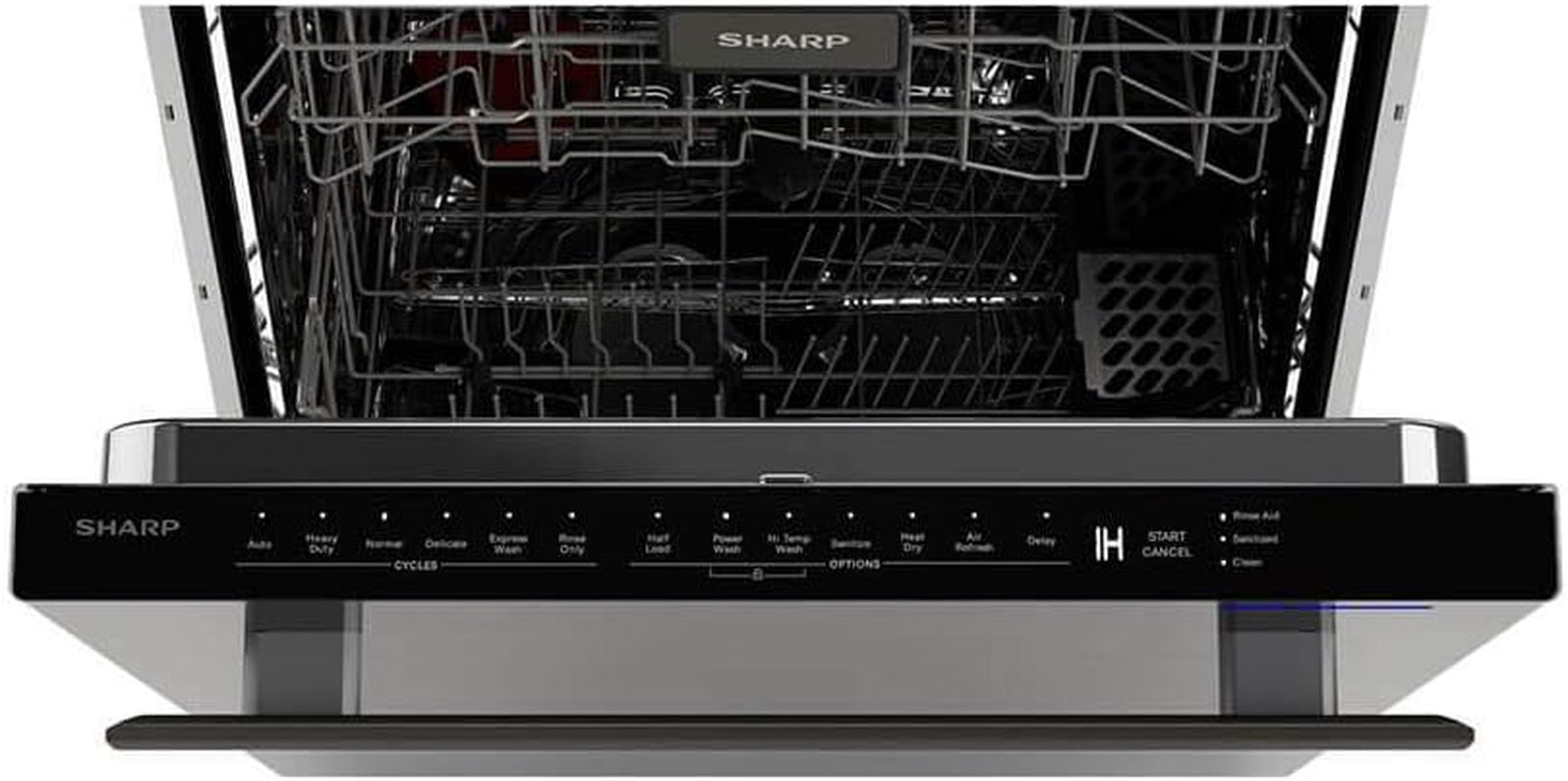 SDW6757ES Slide-In Dishwasher, Stainless Steel Finish, 24" Wide, Soil Sensors, Premium White LED Interior Lighting, Smooth Glide Rails, Heated Dry Option, Responsive Wash Cycles, Power Wash Zone