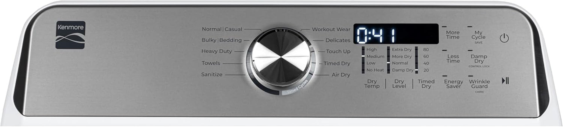 7.0 Cu. Ft. Front Load Gas Dryer-With Guard to Reduce Wrinkles & Static-Sanitize and Smart Sensor Drying-Led, White