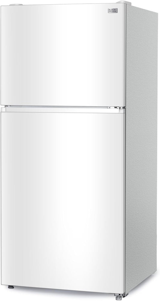 20.1 Cu. Ft. Top Mount Refrigerator with Ice Maker, 2-Door Refrigerator with Top Freezer, Freezer with Icemaker and Adjustable Temperature Control, ENERGY STAR, BR2010JIMW, White