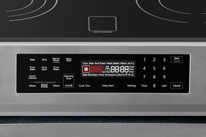 22-96833 5.6 Cu. Ft. Front-Control 5 Element Electric Range Stove with Triple and Dual Ring Elements, Steam Clean Oven, Precision Set Controls