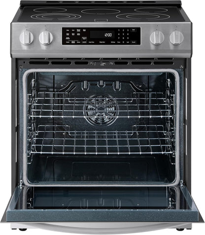 22-96833 5.6 Cu. Ft. Front-Control 5 Element Electric Range Stove with Triple and Dual Ring Elements, Steam Clean Oven, Precision Set Controls