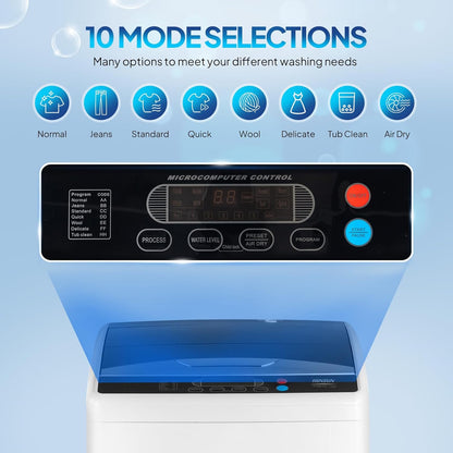 25LBS Full Automatic Washing Machine and 1.8Cuft Portable Clothes Dryer Set, Compact Laundry Washer and Dryer Combo Set with Stainless Steel Inner Tub, for Apartment, Dorms, Home