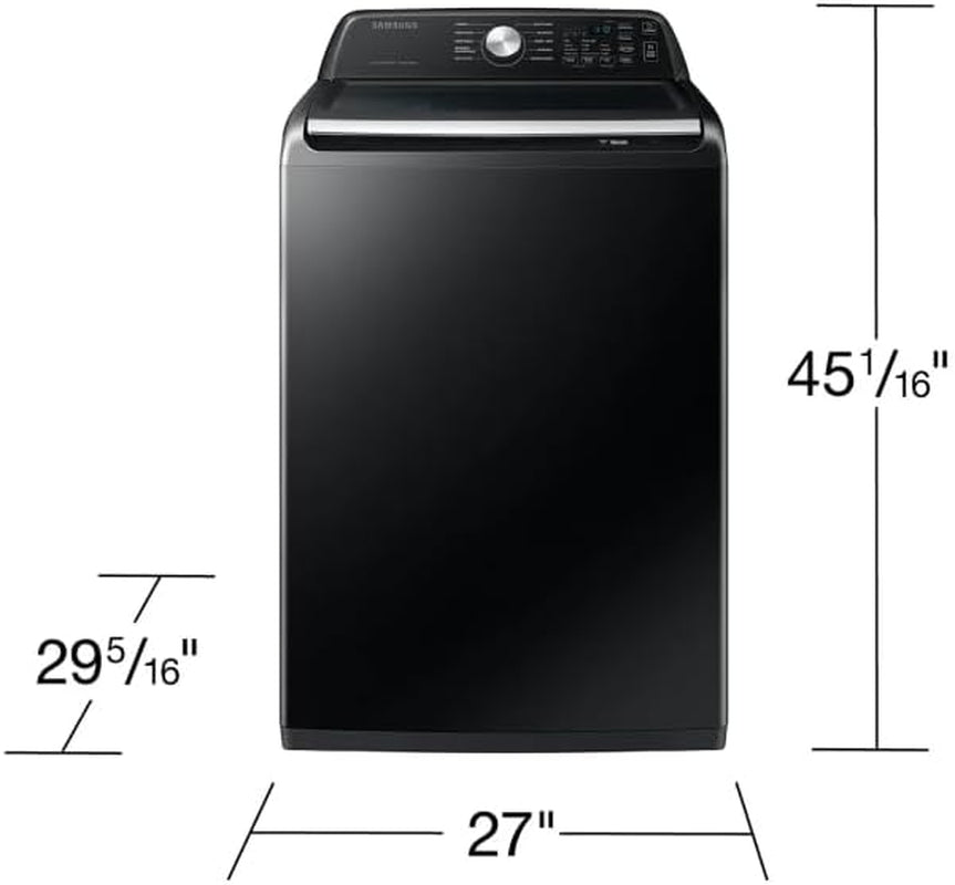 4.7 Cu Ft Top Load Washing Machine Bundle with Built-In Waterjet Faucet, Self Clean, Low Vibration Quiet Wash, Smart Wi-Fi, Includes Hoses & 1-Year CPS Protection
