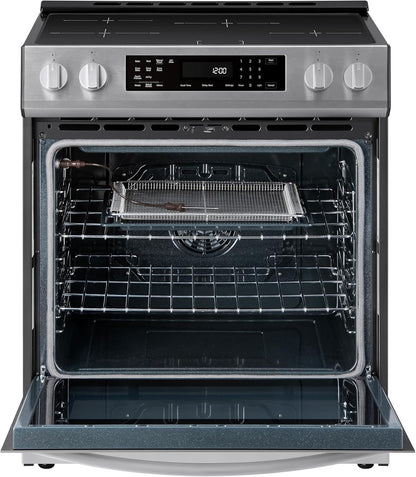 22-96853 5.6 Cu. Ft. Front-Control 4 Induction Element Electric Range Stove with Dual Ring Elements, Self-Clean Oven, Precision Set Controls