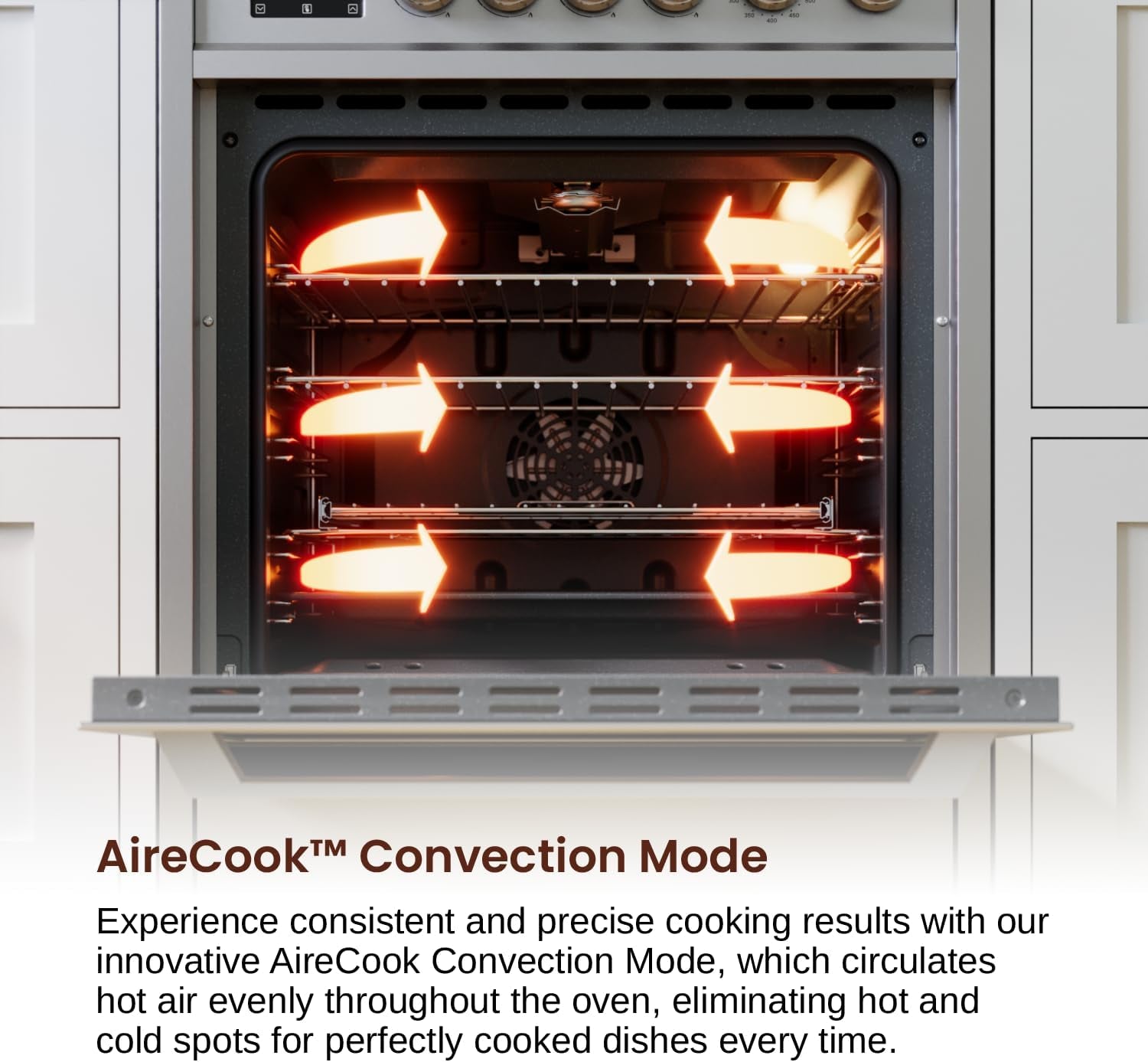 RRG241TS 24" Gas Range, 4 Sealed Burners, 3.0 Cu. Ft. Capacity, Freestanding Slide-In Convection Oven, Easy Reach Racks, Soft Close Door, Clock and Timer, Stainless Steel