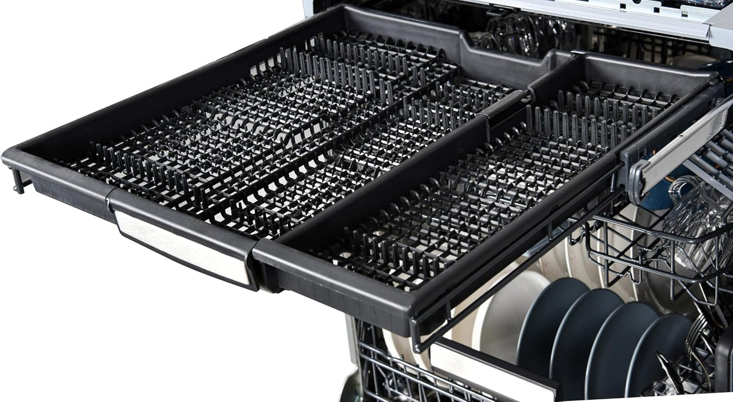24" Built-In Stainless Steel Tub Dishwasher with Easyflex 3Rd Rack, Smartwash, Ultrawash Plus, Turbodry, Adjustable Rack, Energy Star Certified, Fingerprint Resistant Stainless Steel