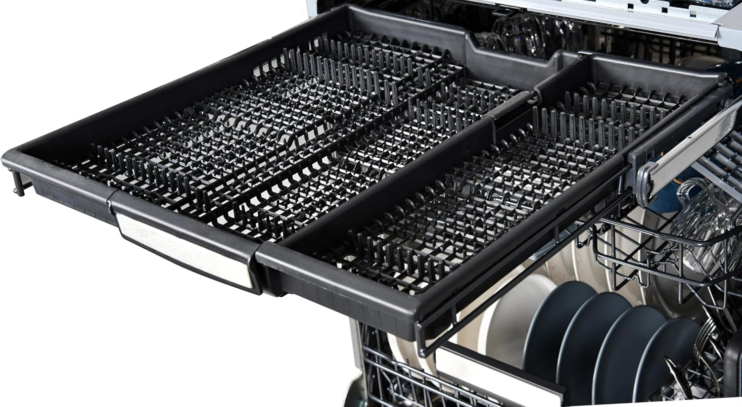 24" Built-In Stainless Steel Tub Dishwasher with Easyflex 3Rd Rack, Smartwash, Ultrawash Plus, Turbodry, Adjustable Rack, Energy Star Certified, Fingerprint Resistant Stainless Steel