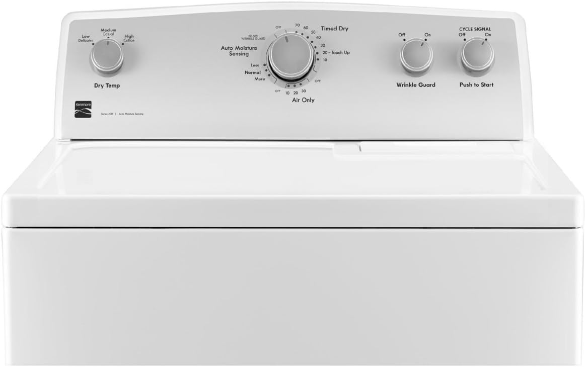 29" Front Load Electric Dryer with Wrinkle Guard and 7.0 Cubic Ft. Total Capacity, White