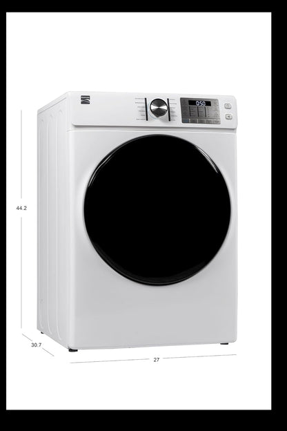 8.0 Cu. Ft. Front Load Gas Dryer - Wrinkle Guard with Accela Steam to Reduce Static and Odors - Sanitize & Smart Sensor Drying - LED - White