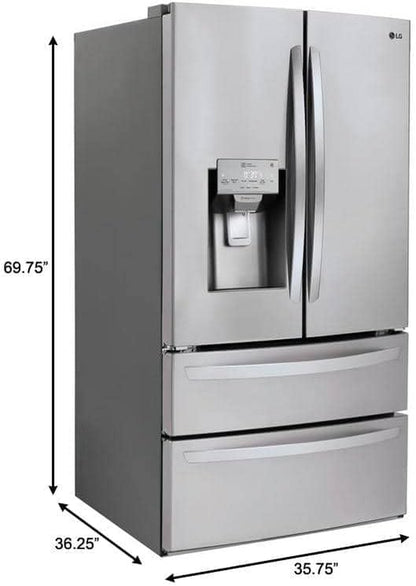 LMXS28626S 28 Cu. Ft. Stainless Steel 4-Door French Door Refrigerator