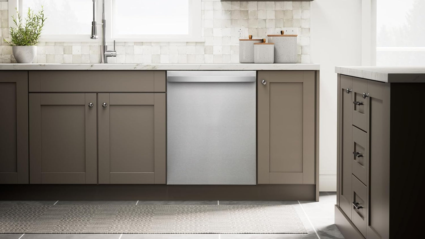 24" Built-In Stainless Steel Tub Dishwasher with Easyflex 3Rd Rack, Smartwash, Ultrawash Plus, Turbodry, Adjustable Rack, Energy Star Certified, Fingerprint Resistant Stainless Steel
