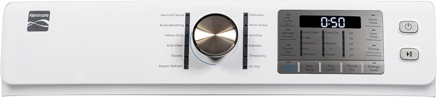8.0 Cu. Ft. Front Load Gas Dryer - Wrinkle Guard with Accela Steam to Reduce Static and Odors - Sanitize & Smart Sensor Drying - LED - White